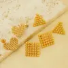 Wholesale 1 Pair Elegant Solid Color Plating Stainless Steel Titanium Steel 18K Gold Plated Ear Studs