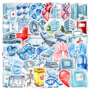 Wholesale DIY Wraps For Craft Cartoon medical doodle stickers