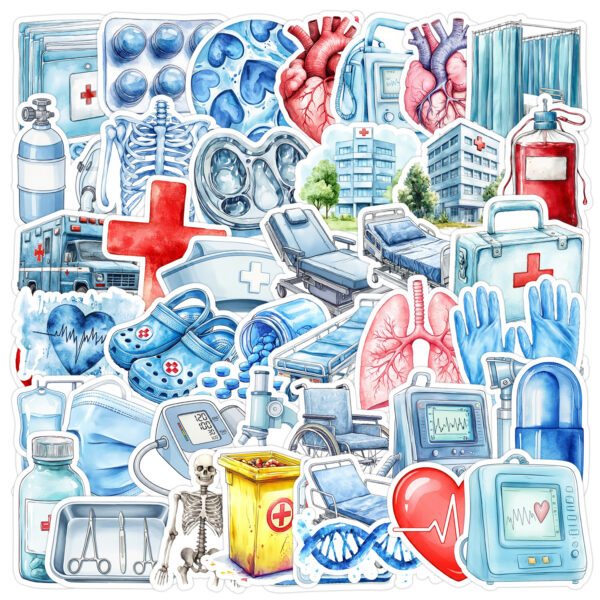 Wholesale DIY Wraps For Craft Cartoon medical doodle stickers