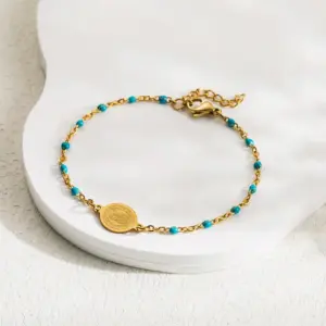 Light Blue-Virgin Mary (3 Strands Per Package)