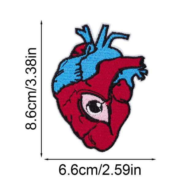 Wholesale Heart-shaped embroidered fabric patches in various heart designs