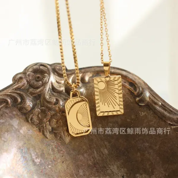 oly-2a2574b41e204631fabee700ec6fc974 Wholesale PVD Coated Real Gold Plated 18K Gold 304 Stainless Steel Fashion Waterproof Non Tarnish 304 Stainless Steel Necklace