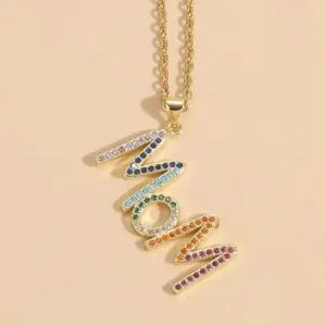 Letter Mom Color Zircon