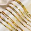 Wholesale PVD Coated Real Gold Plated Waves 304 Stainless Steel Retro Waterproof Non Tarnish 304 Stainless Steel Bracelets