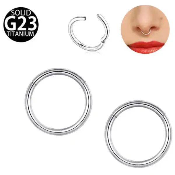 1 Piece Titanium Alloy Basic Nose Rings & Studs Solid Color Ear Cartilage Rings & Studs Nose Pin