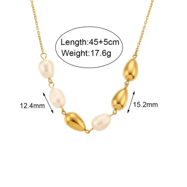 Wholesale 304 Stainless Steel Geometric PVD Coated 18K Real Gold Plated Basic Simple Style Classic Style Waterproof Non Tarnish Necklace