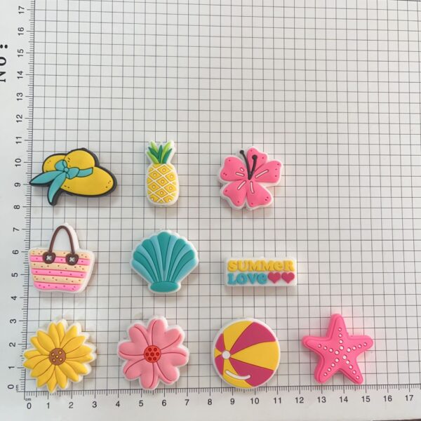 Wholesale Ballpoint pen beaded accessories fun stationery diy cartoon jewelry PVC summer detachable beads in stock