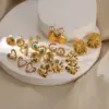 Wholesale 1 Pair Simple Style Star Heart Shape 304 Stainless Steel Ear Studs
