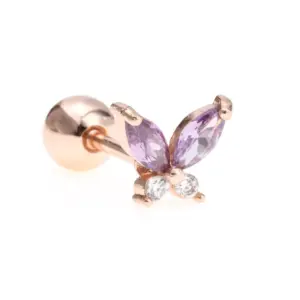 Egd0198 Small Purple / Rose Gold