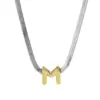 Wholesale Elegant Simple Luxury Stainless Steel 18K Gold Plated 26 Letter Pendant Necklace Women Casual Weekend Date Selfie Festival
