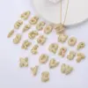 Wholesale Jewelry IG Style Letter Copper Zircon Inlay Pendant Necklace