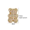 Elegant Cute Simple Style Bear Copper Plating Inlay Zircon 18k Gold Plated Rings Earrings Necklace