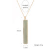 Wholesale square gemstone pendant natural stone necklace