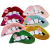 Wholesale Cross-border Multicolor Large Lips Mouth Cartoon Sequins Embroidered Cloth Stickers Garment Decoration Accessories Bead Patch Stickers