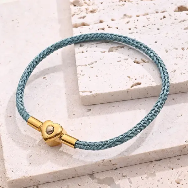Casual Simple Style Classic Style Simple Solid Color 304 Stainless Steel Wire Rope 18K Gold Plated Bracelets In Bulk