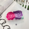 Wholesale New Acrylic Flower Grab Clip Hand-painted Rose Lily Hair Accessories Dopamine Hairpin Women's Horse Tail Shark Clip