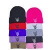 Wholesale Halloween skull and finger knit hat, winter warm hat