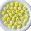 Wholesale Cream acrylic through-hole loose beads