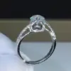 Wholesale Retro Super Flashing Hearts Arrows Zircon Carat Imitation Moissan Diamond Copper Ring