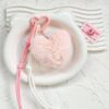 oly-2a7fb11d8b233f7930255e60ca92596d Wholesale Spot Pink Plush Heart Miu Bag Hanging Girl Plush Pendant Keychain Leather Braided Rope Bag Pendant