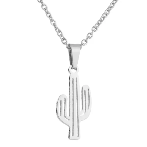 Wholesale PVD Coated 18K Gold Real Gold Plated Cactus 201 Stainless Steel Fashion Waterproof Non Tarnish Jewelry Set