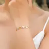 Wholesale Copper 18K Gold Plated Elegant Shiny Inlay Flower Snake Zircon Bracelets