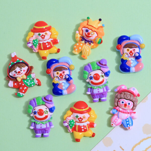 Wholesale Cartoon clown costume Children's Fun handmade diy cream glue phone case headdress hairpin jewelry resin accessories