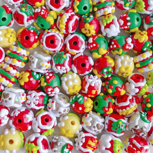 oly-2a9966412ac1baf14227d03f8fcbdd44 Wholesale Christmas 12-style Mixed DIY Hand-painted Beads