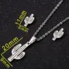 Wholesale PVD Coated 18K Gold Real Gold Plated Cactus 201 Stainless Steel Fashion Waterproof Non Tarnish Jewelry Set