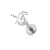 Wholesale Fashionable Geometric Stainless Steel Zircon Screw Ear Bone Studs Style Lip Studs Piercing Jewelry For Women