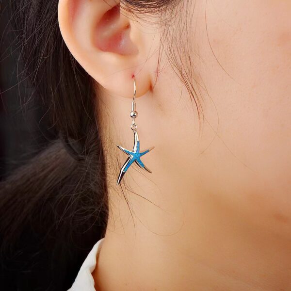 Wholesale AliExpress Hot Elegant Sexy Elongated Starfish Earrings Painted Oil Imitation Opel Women Earrings Women Earrings