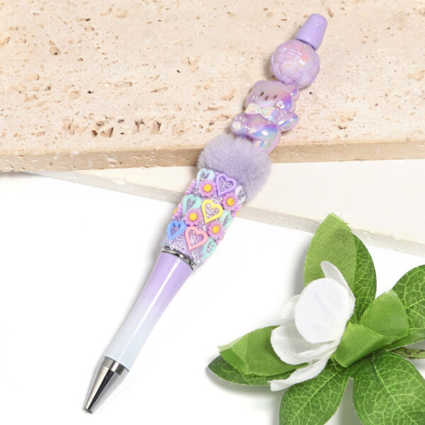 Wholesale Cute cartoon cream colored teddy bear bead