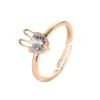 Wholesale New Cute Rabbit Copper Inlaid Zircon Ring Opening Adjustable Ring