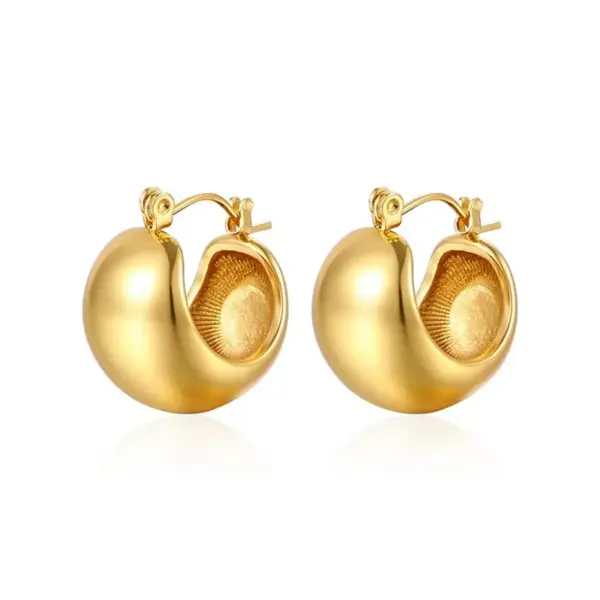 oly-2abdd9c3ce8debf54dc8e401cd3819c7 Wholesale PVD Coated 18K Gold Plated Geometric 304 Stainless Steel Retro Waterproof Non Tarnish Earrings