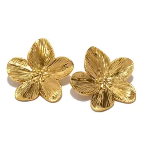 Gold / One Size / 1 Pair of Ear Studs