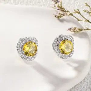 Ear Studs-Yellow / One Size / 1.2*1.2