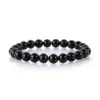 Casual Simple Style Round Natural Stone Lava Rock Bracelets In Bulk