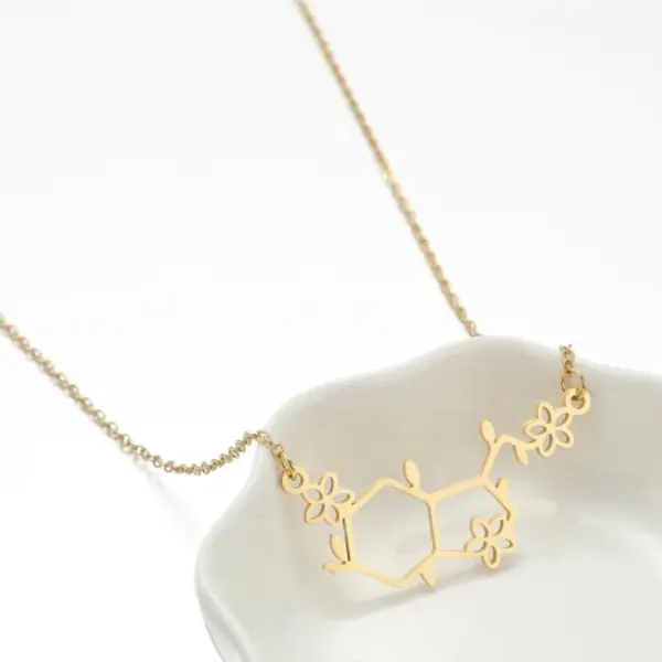 Wholesale Jewelry Retro Geometric 201 Stainless Steel 18K Gold Plated Irregular Plating Stainless Steel Necklaces