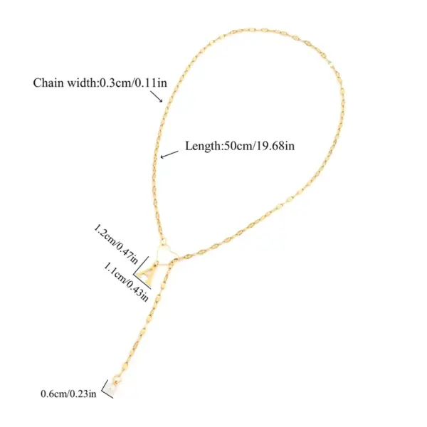 Wholesale PVD Coated Real Gold Plated Letter Heart Shape 201 Stainless Steel 304 Stainless Steel Artificial Pearl Elegant Simple Style Classic Style Waterproof Non Tarnish 201 Stainless Steel Pendant Necklace