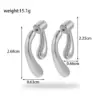 PVD Coated Irregular Solid Color 304 Stainless Steel French Style Simple Style Waterproof Non Tarnish Ear Studs