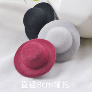 Wholesale BJD Doll Brushed Small Top Hat Bare Hat Doll Jewelry Hat Embryo Small Jewelry Raw Material Toy Bare Hat 8cm