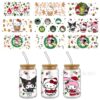 Wholesale Christmas HelloKitty UVDTF Crystal Transparent Sticker Cute Cartoon Pattern Glass Waterproof Scratch Resistant Cross Border