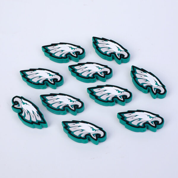 Wholesale American football team silicone beads Focal Beads