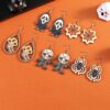 Wholesale Cross-border Halloween cartoon spider web earrings European and American holiday party women's earrings personality funny skull earrings