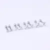 1 Piece 316L Stainless Steel Zircon Ear Cartilage Rings & Studs Geometric Waterproof Non Tarnish Surgical Steel Inlay Ear Cartilage Rings & Studs Women'S