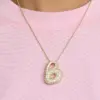 Copper Simple Style Plating Letter Zircon Pendant Necklace