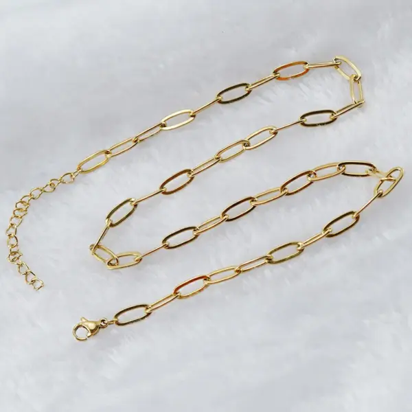 Wholesale Jewelry Fashion Geometric 304 Stainless Steel 18K Gold Plated Gold Plated Stainless Steel Necklaces
