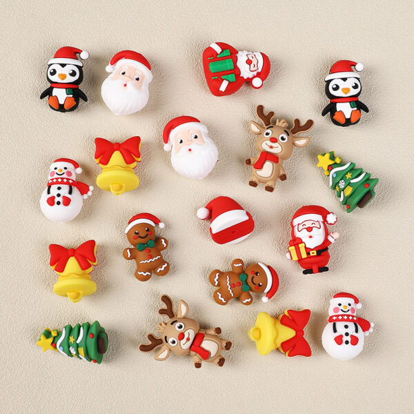 oly-2b2f1a33d8c38b170a39783a5fef293a Wholesale Creative 3D Santa Claus Silicone Beads for Christmas
