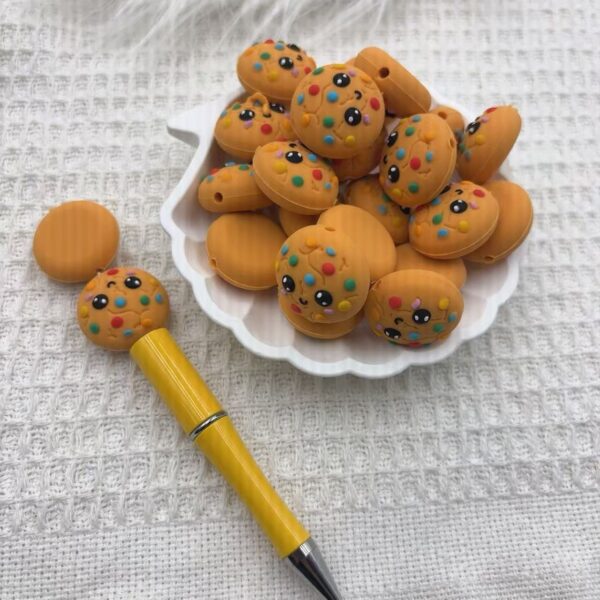 oly-2b336ccd16d43d8fae83305e751306ff Wholesale Cross-border hot new silicone creative beads silicone cookies beaded loose beads factory wholesale in stock