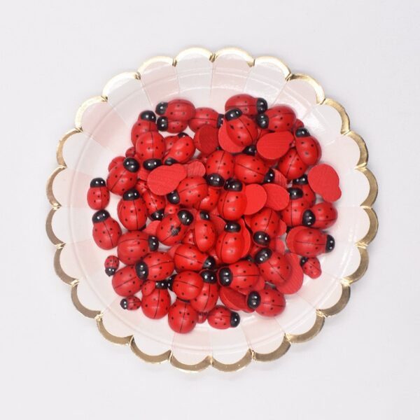 Wholesale DIY Micro Landscape Accessories Wooden Mini Color Coccinella Small Bonsai Decoration Accessories Beetle